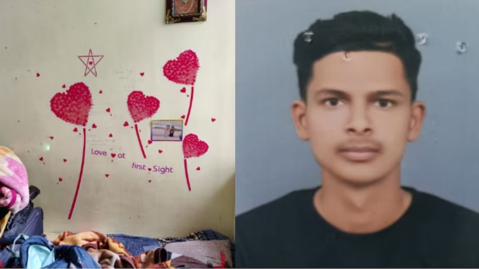 पंखे से लटका मिला बीटेक छात्र का शव, ‘Love At First Sight’ लिखा दीवार पर