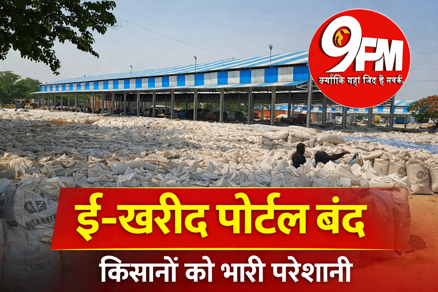 ई-खरीद पोर्टल बंद: करनाल मंडियों में किसानों की लंबी कतार, गेटपास के लिए घंटों इंतजार
